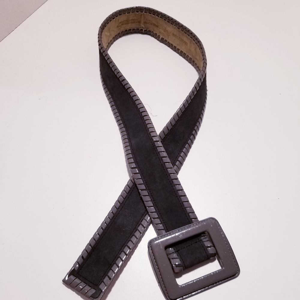 Gianni Bini Gray Suede/Leather Belt sz Large